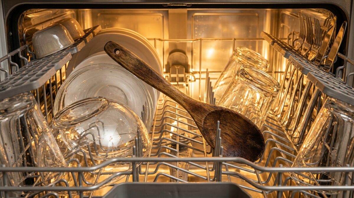 ontdek waarom hij bij elke wasbeurt een houten lepel in de vaatwasser legt en hoe deze verrassende gewoonte je afwasroutine kan verbeteren.