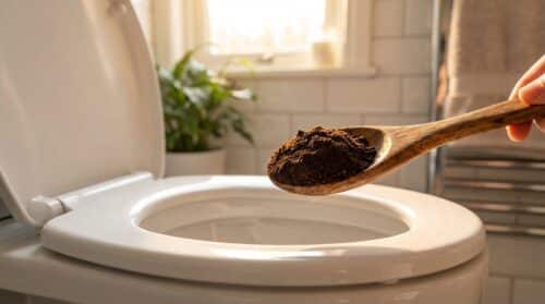 ontdek waarom koffiedik steeds vaker wordt gebruikt in het toilet met slechts één lepel en hoe dit milieuvriendelijk en effectief is.