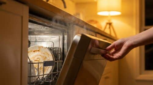 ontdek de veelgemaakte fout aan het einde van elke wasbeurt die je vaatwasser kan beschadigen. leer hoe je je apparaat langer in topconditie houdt.